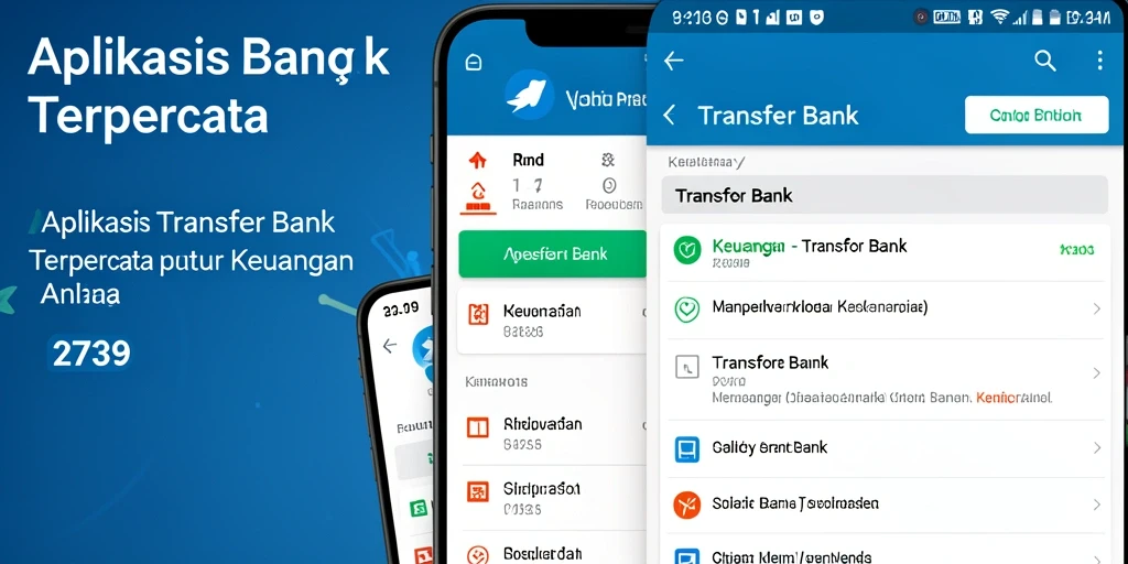 Tampilan antarmuka utama aplikasi Transfer Bank 2739 yang intuitif
