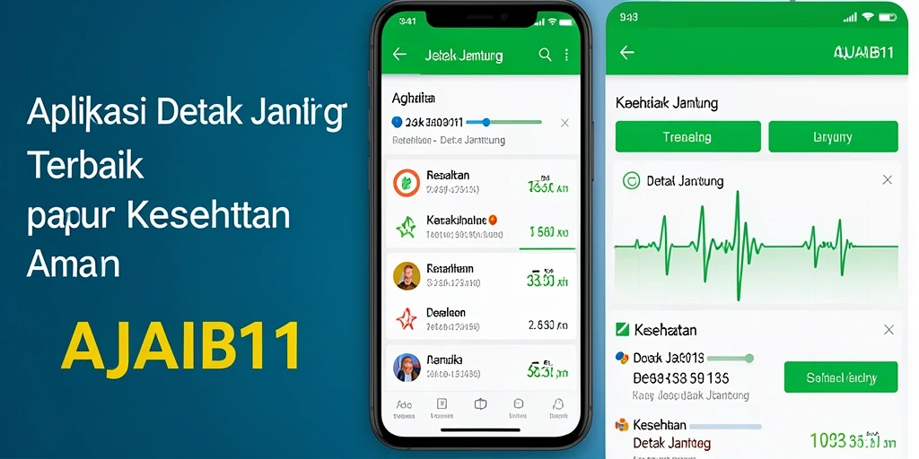 Antarmuka AJAIB11 menampilkan pemantauan detak jantung secara real-time.