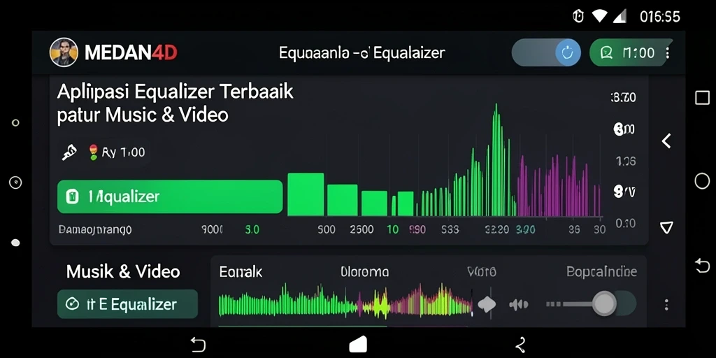 Antarmuka MEDAN4D dengan berbagai fungsi Equalizer yang menarik.