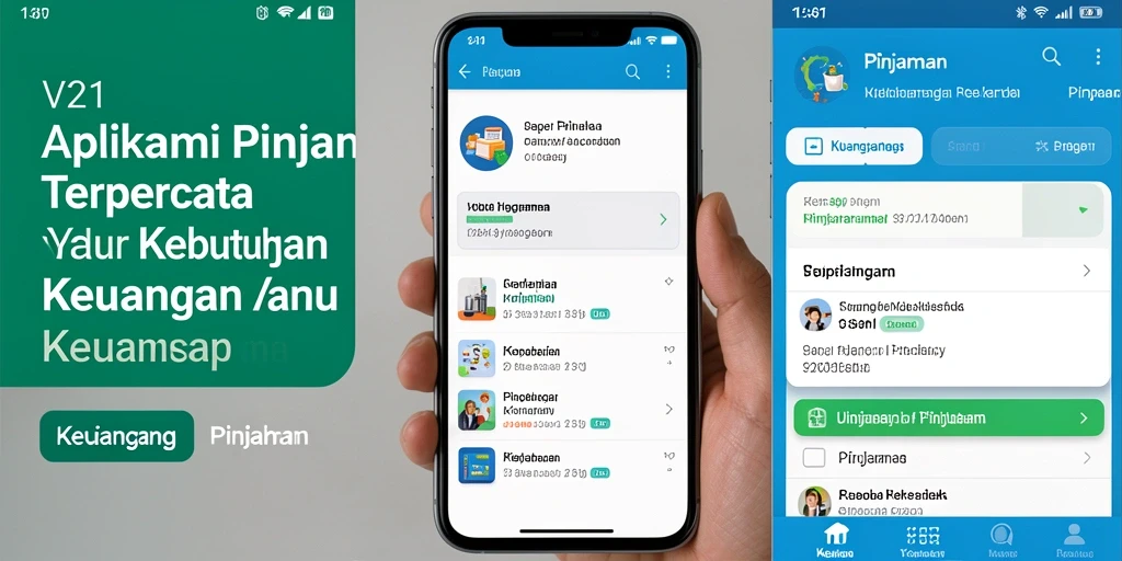 Antarmuka pengguna V21 untuk aplikasi Pinjaman yang mudah digunakan.