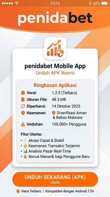 Tampilan halaman APK penidabet
