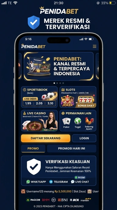 Tampilan kanal resmi penidabet